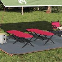 Berkfield Home Folding Sun Beds 2 pcs with Carry Bag Red 600D Oxford Fabric