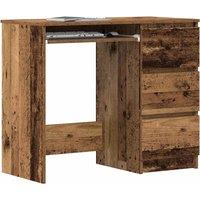 Berkfield Home Desk Old Wood 90x45x76 cm Engineered Wood in Brown | Size: 90 x 45 x 76 cm