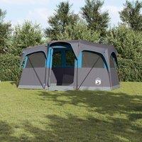 Berkfield Home Family Tent with Windows Dome Blue 10-Person Waterproof