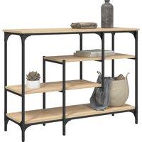 Berkfield Home Console Table with Shelves Sonoma Oak 100x35x75 cm in Brown | Size: 100 x 35 x 75 cm