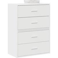 Berkfield Home Cabinets with 2 Drawers 2 pcs White 60x31x40 cm Engineered Wood | Size: 60 x 31 x 40 cm