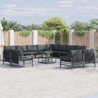 Berkfield Home Garden Sofa Set 12 pcs Anthracite Steel