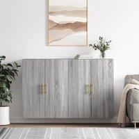 Berkfield Home Wall Mounted Cabinets 2 pcs Grey Sonoma 69.5x34x90 cm