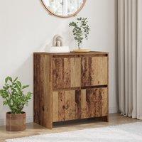 Berkfield Home Sideboard with Door Old wood 70 x 41 x 75 cm Engineered wood in Brown