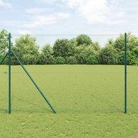 Berkfield Home Hexagon Fence Green 1.5x10 m Steel