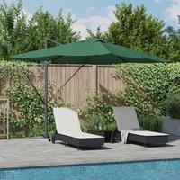 Berkfield Home Cantilever Roma Parasol with LEDs Green 352x251x265 cm Aluminium | Size: 352 x 251 x 265 cm