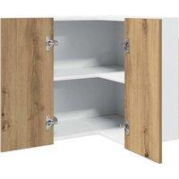 Berkfield Home Hanging Corner Cabinet Lyon Artisan Oak 57x57x60 cm Engineered Wood in Brown | Size: 57 x 57 x 60 cm