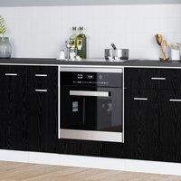 Berkfield Home Oven cabiet Black oak 60 x 46 x 81.5 cm Engineered wood