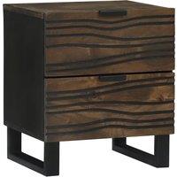 Berkfield Home Bedside Table with Drawer Walnut 40 x 33.5 x 46 cm in Brown