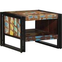 Berkfield Home Coffee Table Multicolour 50x50x38 cm Solid Wood Reclaimed | Size: 50 x 50 x 38 cm