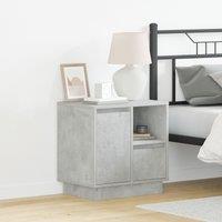Berkfield Home Bedside Cabinets with LED 2 pcs Concrete Grey 50x34.5x50 cm