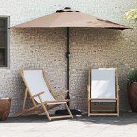 Berkfield Home Garden Parasol Taupe Medium Fabric
