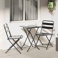 Berkfield Home 3 Piece Folding Bistro Set Anthracite Steel