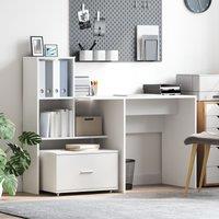 Berkfield Home with Drawer with Shelf with Storage White 131.5 x 50 x 106.5 cm Engineered wood