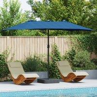 Berkfield Home Garden Parasol Folding Blue 385 x 209 x 244 cm Fabric