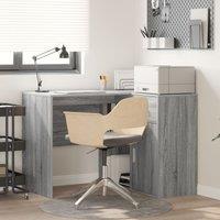 Berkfield Home Corner Desk Grey Sonoma 102x88x75 cm Engineered Wood in Yellow | Size: 102 x 88 x 75 cm
