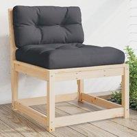 Berkfield Home Garden Sofa with Cushions Solid Wood Pine in Brown