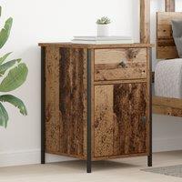 Berkfield Home Bedside Cabinet Old Wood 40x42x60 cm Engineered Wood in Brown | Size: 40 x 42 x 60 cm