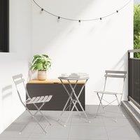 Berkfield Home Folding Garden Chairs 2 Pack Beige Steel