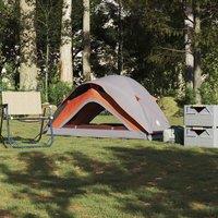 Berkfield Home Camping Tent 1-Person Grey & Orange Waterproof