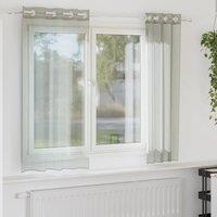 Berkfield Home Voile Curtains with Grommets 2 pcs Light Grey 140x175 cm