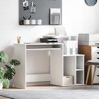 Berkfield Home Desk with Storage White 120.5x44x88.5 cm Engineered Wood
