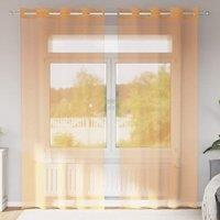 Berkfield Home Voile Curtains with Grommets 2 pcs Orange 140x245 cm