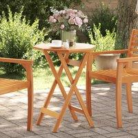 Berkfield Home Folding Garden Table 60x75 cm Solid Wood Acacia in Brown | Size: 60x75 cm