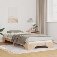 Berkfield Home Floor Bed Frame with Storage Brown 100 x 210 cm Wood