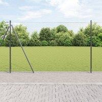 Berkfield Home Hexagon Fence Grey 1, 4x50 m Steel