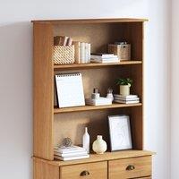 Berkfield Home Hutch "ASKIM" 91x30x104 cm Solid Wood Pine in Brown | Size: 91 x 30 x 104 cm