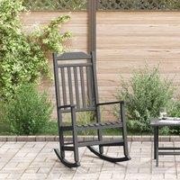 Berkfield Home Garden Rocking Chair Black 65x84x114 cm HDPE | Size: 65 x 84 x 114 cm