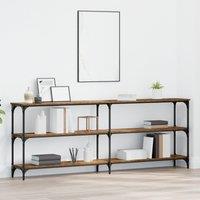 Berkfield Home Console Table Old Wood 200x29x75 cm Engineered Wood in Brown | Size: 200 x 29 x 75 cm