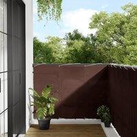 Berkfield Home Balcony Screen Brown 120x700 cm 100% Polyester Oxford