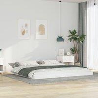 Berkfield Home White 200 x 210 cm Solid pine wood