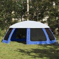 Berkfield Home Pool Tent with Removable Fly & Mesh Walls Azure Blue 690x690 cm