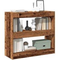Berkfield Home Book Cabinet/Room Divider Old Wood 80x30x72 cm in Brown | Size: 80 x 30 x 72 cm