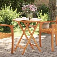 Berkfield Home Folding Garden Table 70x75 cm Solid Wood Acacia in Brown | Size: 70x75 cm
