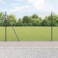Berkfield Home Hexagon Fence Grey 1.5x50 m Steel