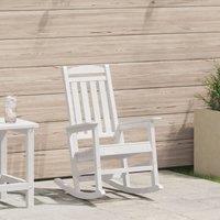 Berkfield Home Garden Rocking Chair White 70x92x108 cm HDPE | Size: 70 x 92 x 108 cm