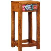 Berkfield Home Telephone Stand 35x35x75 cm Solid Wood Acacia in Brown | Size: 35 x 35 x 75 cm