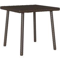 Berkfield Home Garden Coffee Table Rectangular Brown 40x40x37 cm Poly Rattan | Size: 40 x 40 x 37 cm