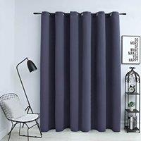 Berkfield Home Blackout Curtain with Metal Rings Anthracite 290x245 cm