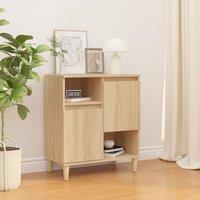 Berkfield Home Sideboard Sonoma Oak 60x35x70 cm Engineered Wood in Brown | Size: 60 x 35 x 70 cm