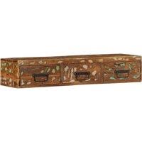 Berkfield Home Wall-mounted TV Cabinet 100x30x19 cm Solid Wood Reclaimed | Size: 100 x 30 x 19 cm