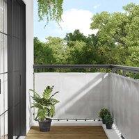 Berkfield Home Balcony Screen Light Grey 90x500 cm 100% Polyester Oxford