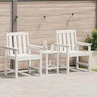 Berkfield Home Garden Dining Chairs 2 pcs White HDPE