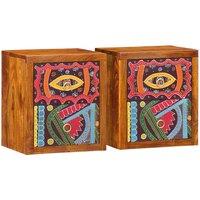 Berkfield Home Bedside Cabinets 2 pcs 35x30x40 cm Solid Wood Acacia | Size: 35 x 30 x 40 cm