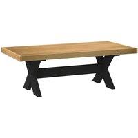 Berkfield Home Coffee Table NOAIN X-Shaped Legs 120x60x40 cm Solid Wood Pine in Brown | Size: 120 x 60 x 40 cm