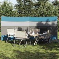Berkfield Home Camping Windbreak Blue 340x130 cm Waterproof